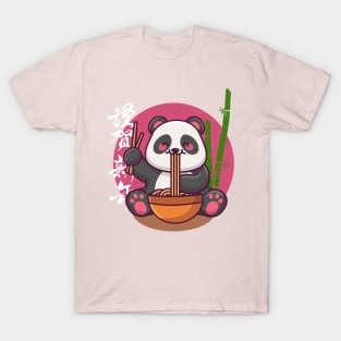 Panda eating Chinese food T-Shirt